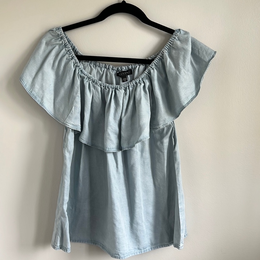 Sanctuary sleeveless top with ruffle